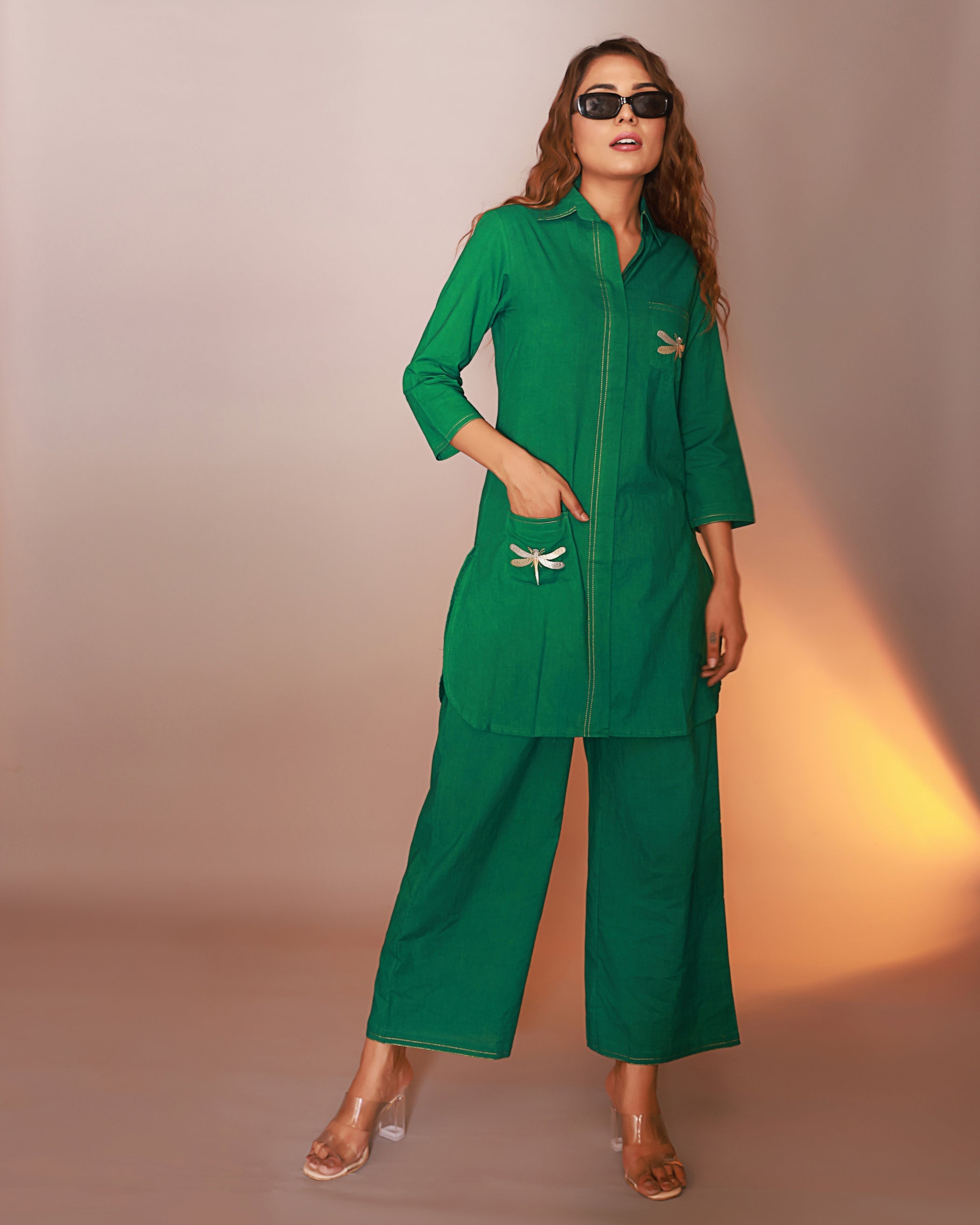 Jayti Fern Butterfly Cotton Co-ord Set