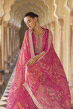 Umaira Rouge full work gharara suit set