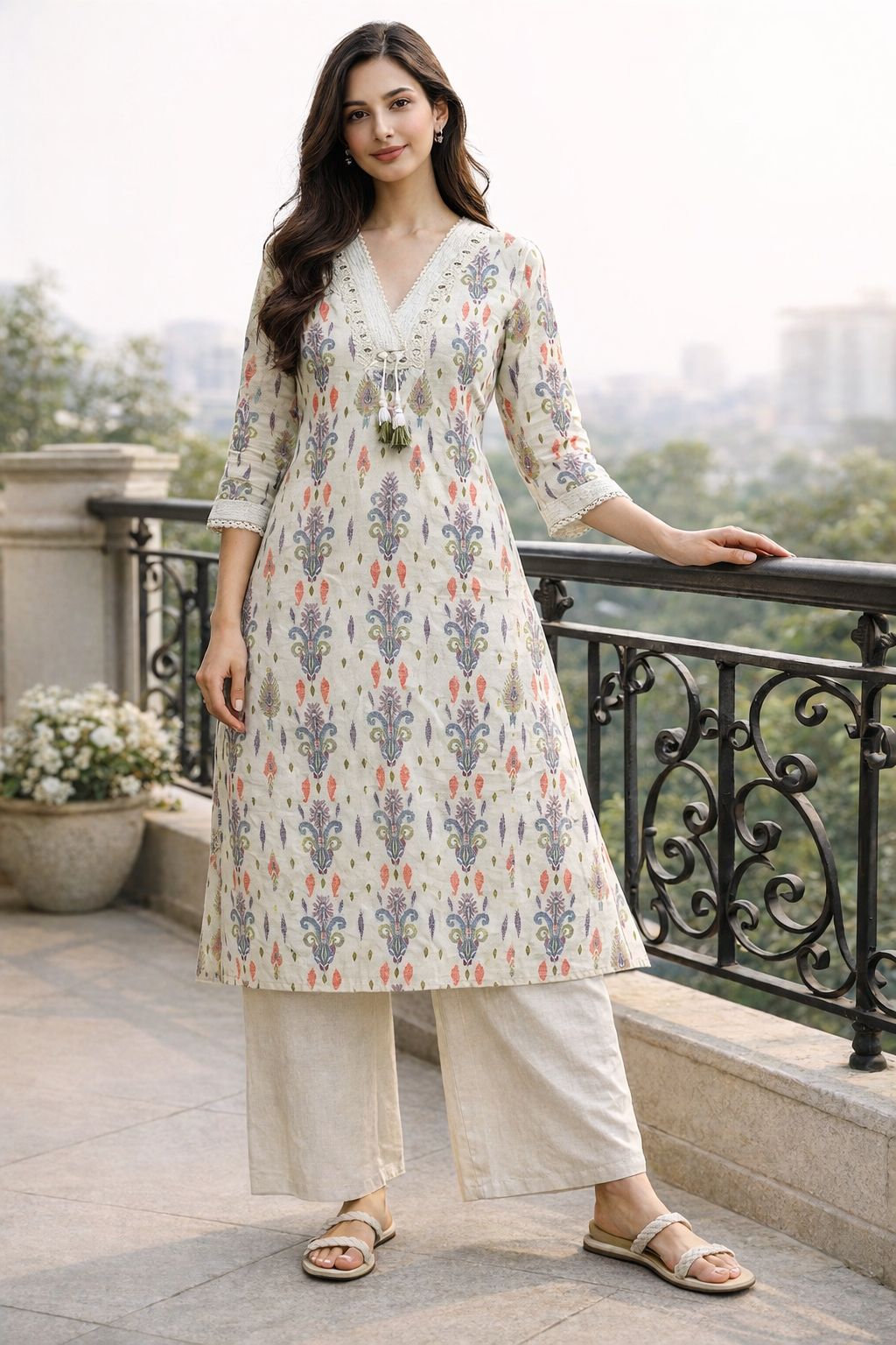 Surbhi squash cotton kurta pant set