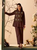 Tisca Mulberry embroidery co-ord set