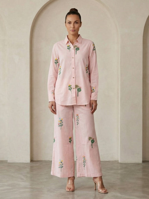 Molly Softpink embroidery cotton co-ord set