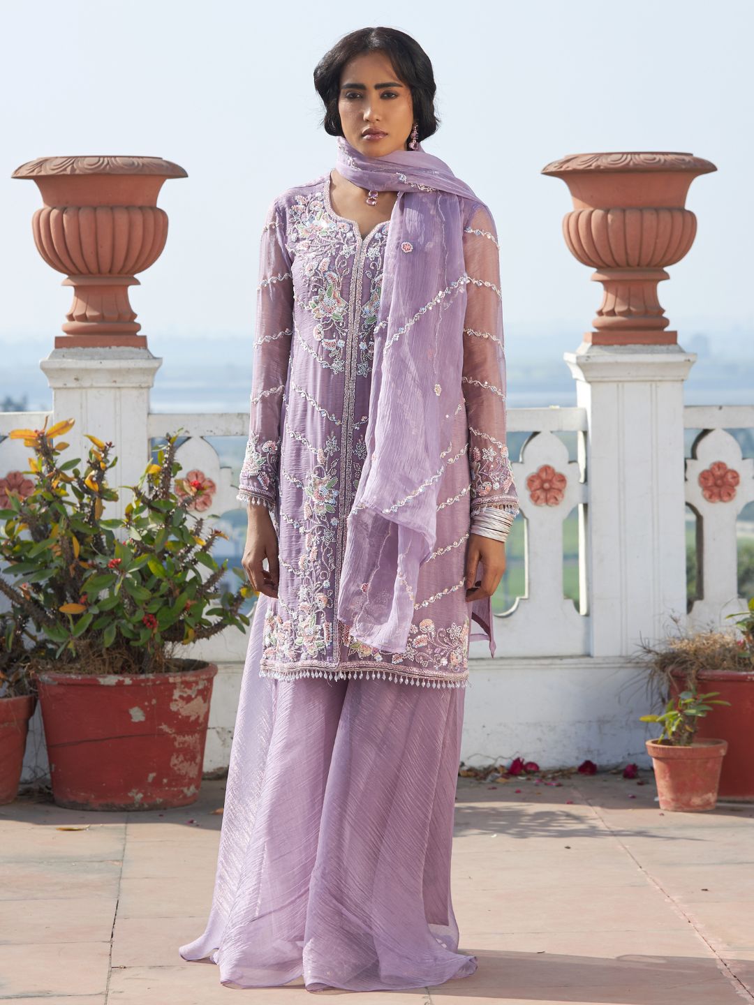Mihika munsell full work gharara set