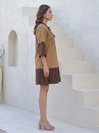 Tatva peanut cotton dress