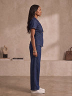 Prisha celeste denim co-ord set