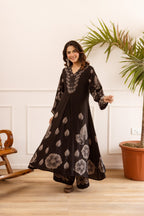 Karen coal printed cotton kurta pant set