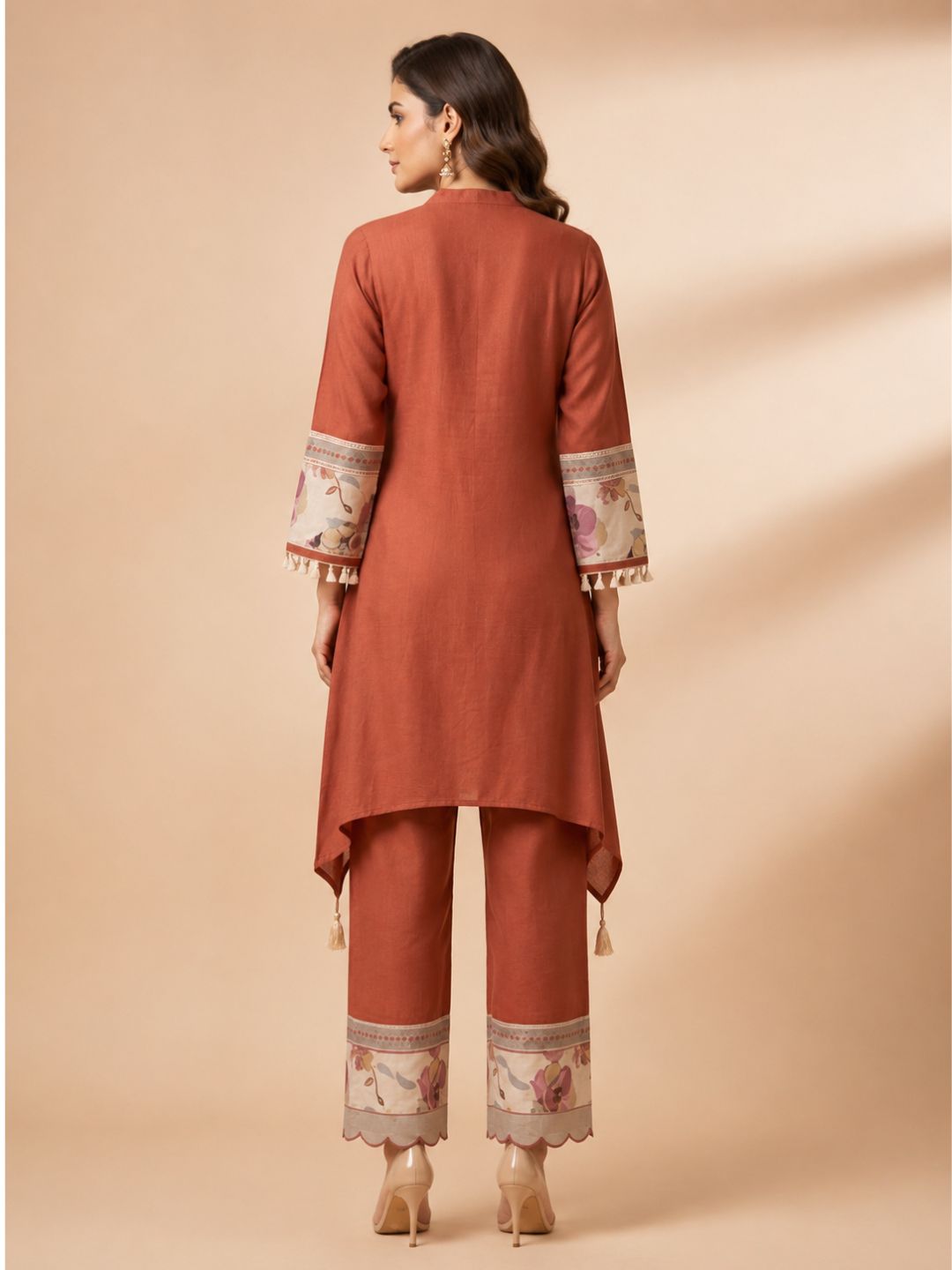 Prisha tangerine cotton co-ord set
