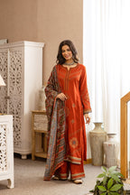 Karen cadmium embroidery cotton suit set