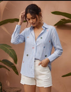 Ivanka tufts embroidery cotton shirt
