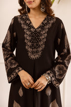 Karen coal printed cotton kurta pant set