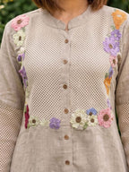 Sushi flora embroidery cotton co-ord set