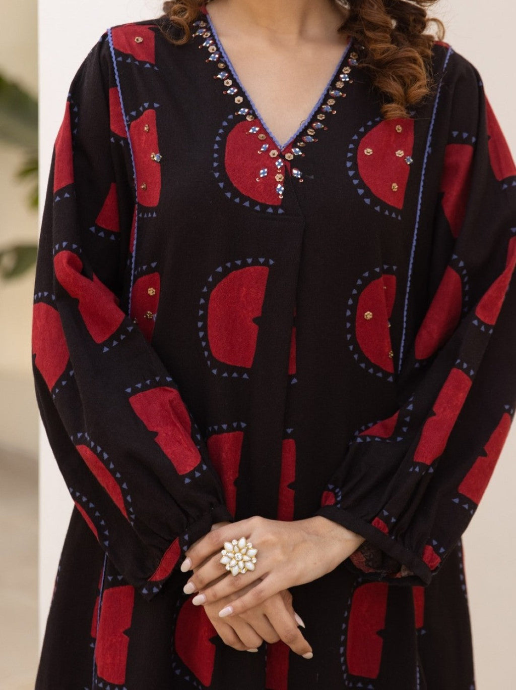 Karen Jade Cotton Kurta Pant Set