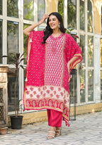 Mehna Rosewood Full Heavy Work Kaftan Pant set