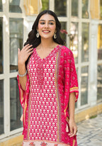 Mehna Rosewood Full Heavy Work Kaftan Pant set