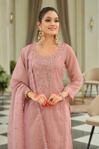 Adab softpink full work suit set
