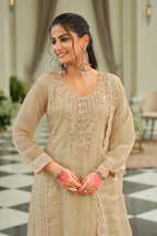 Adab caramel full work suit set