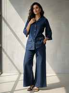 Prisha cobalt denim co-ord set