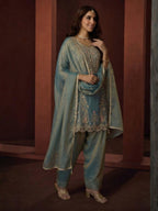 Haniya peacock full work farshi salwar suit set