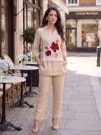 Hiral Tan Embroidery Co-ord Set