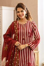 Karen auburn cotton suit set