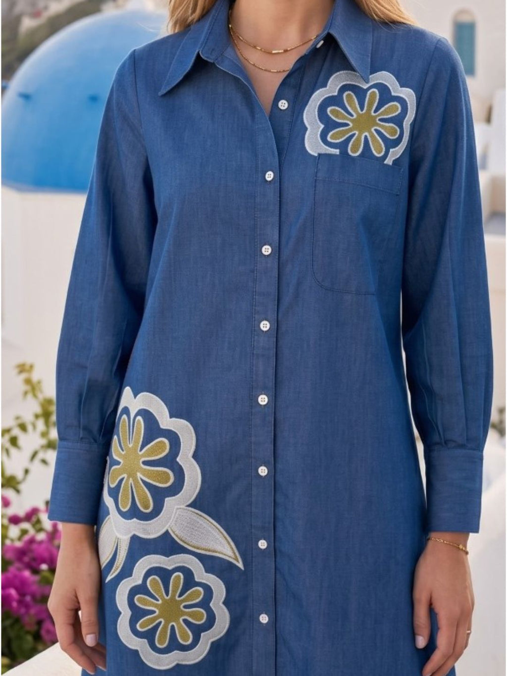 Noya azure denim dress