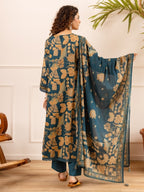 Karen sapphire cotton suit set