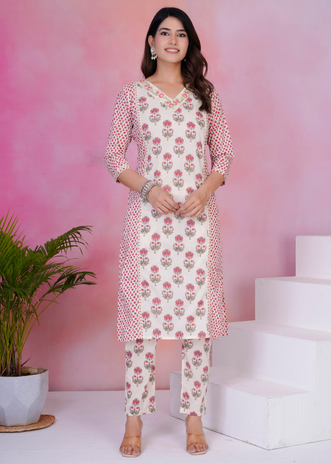 Tanvi Pearl Cotton Suit Set