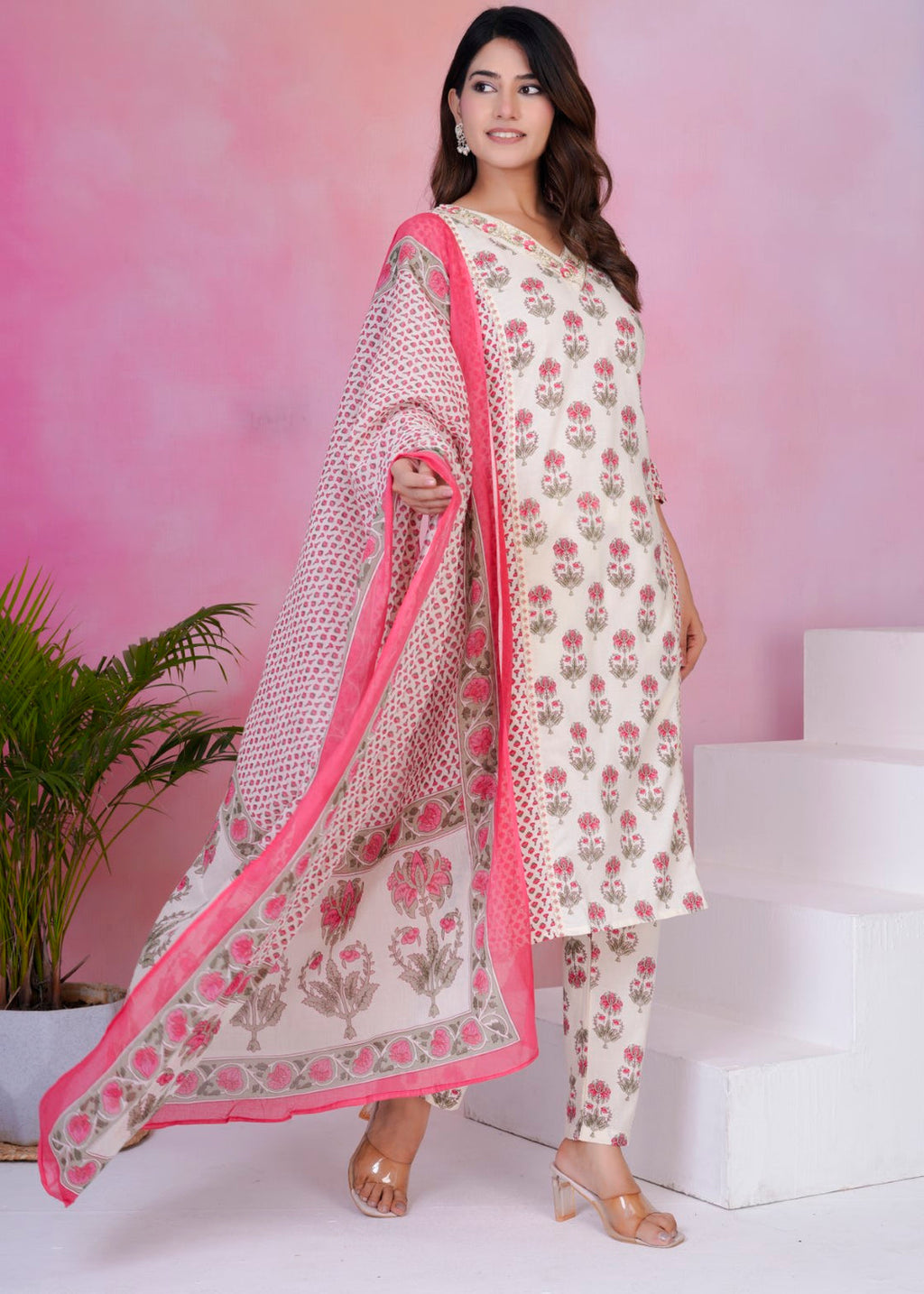 Tanvi Pearl Cotton Suit Set