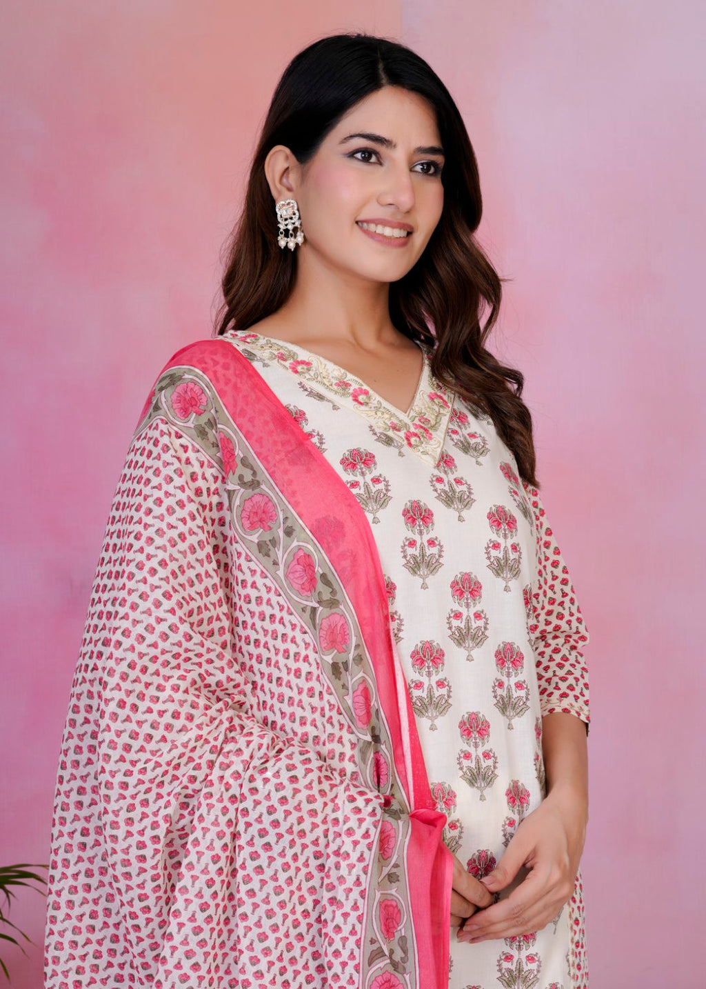 Tanvi Pearl Cotton Suit Set