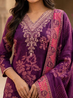 Hitakshi Orchid Printed Work Suit Set