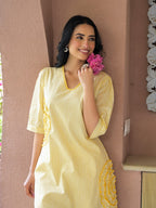 Tatva Citrine Cotton Kurta Pant Set