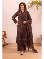 Karen chestnut embroidery cotton suit set