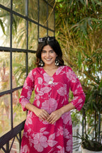 Iti Rose Printed Cotton Co-ord Set