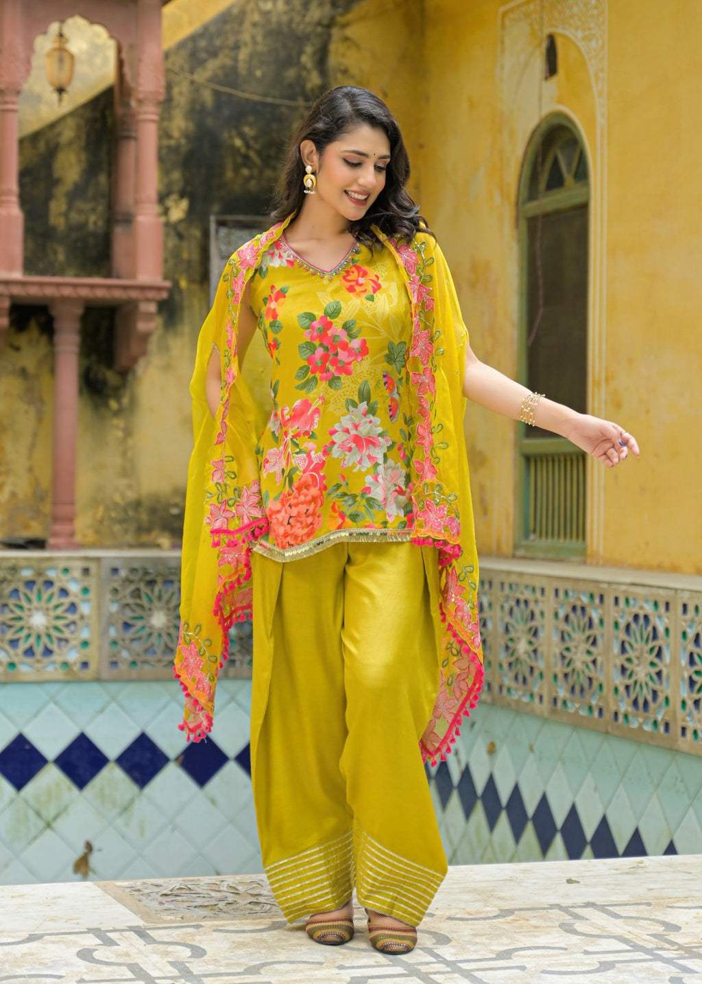 vastramaya canary 3 pc fusion set