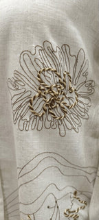 Drona patch embroidery cotton shirt