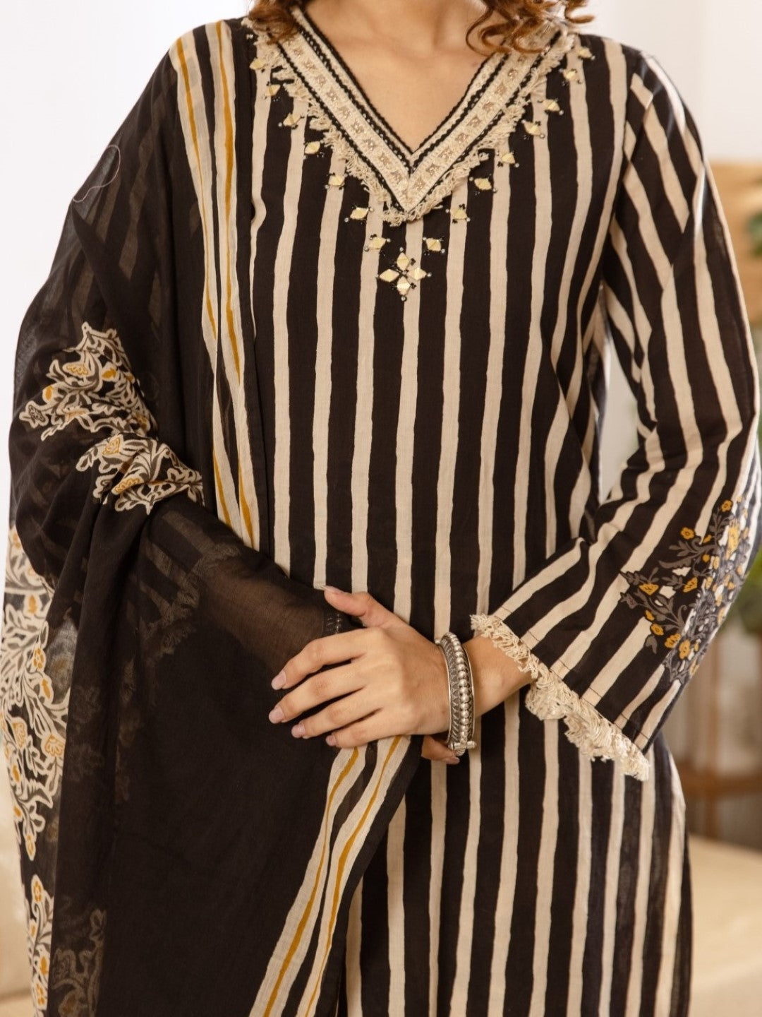 Kamli Sable Cotton Suit Set