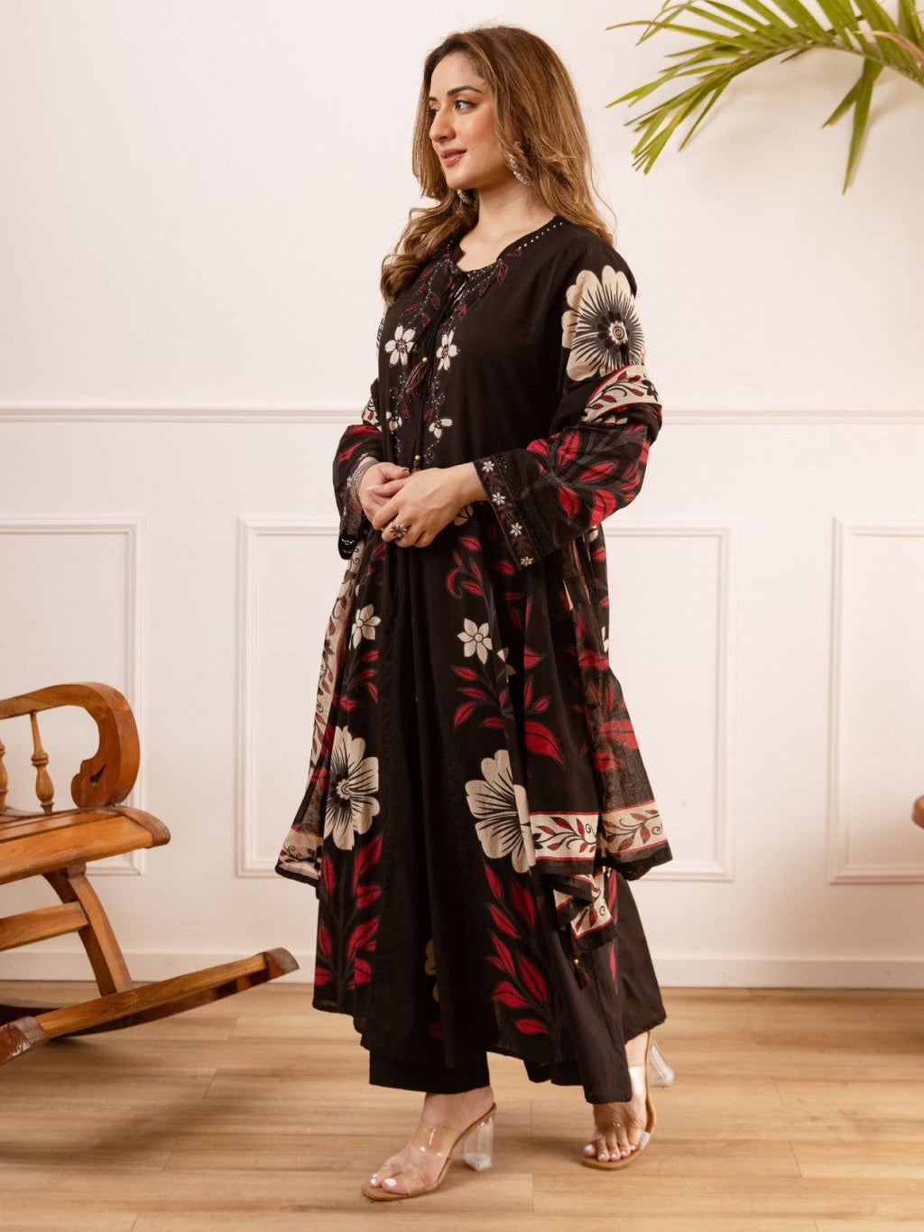 Karen Onyx cotton suit set