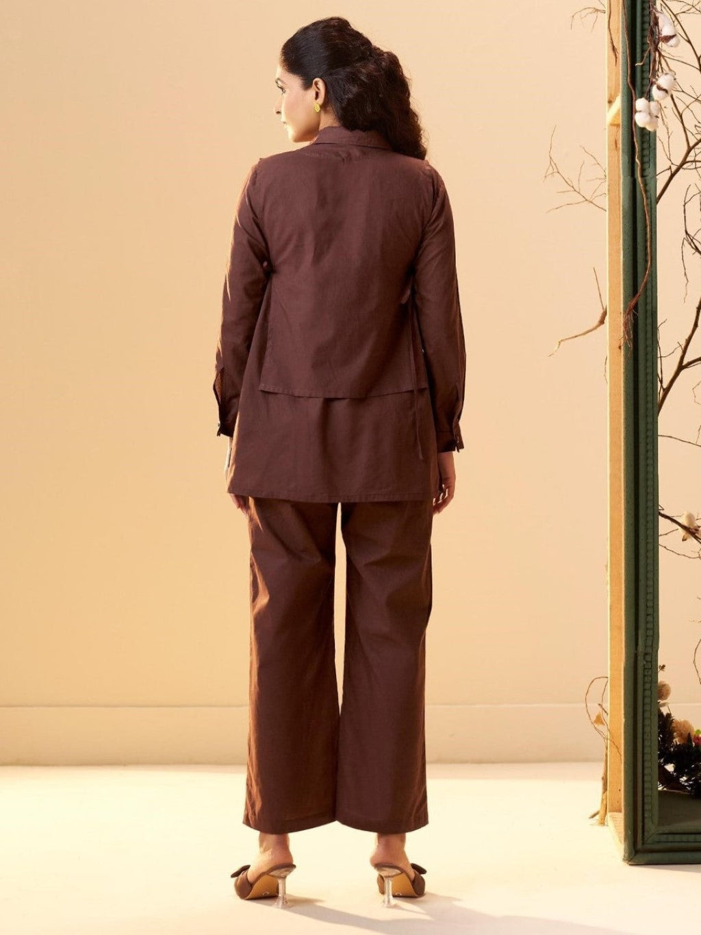 Tisca Mulberry embroidery co-ord set
