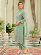 Adab minty full work suit set