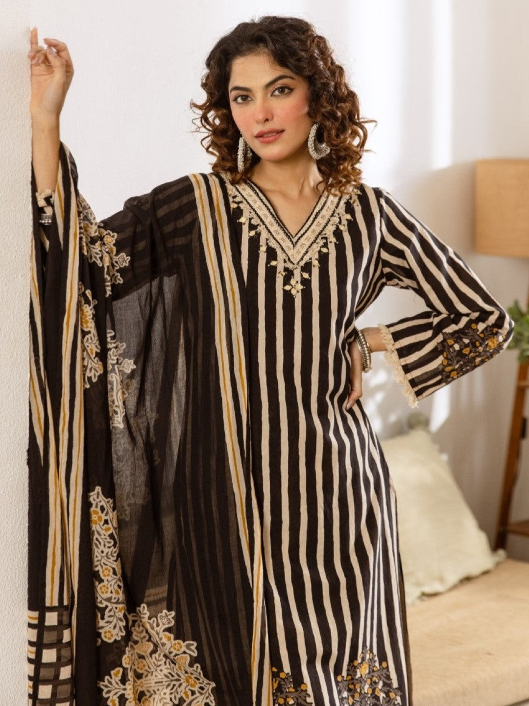 Kamli Sable Cotton Suit Set