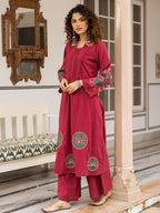 Karen Rouge embroidery kurta pant set